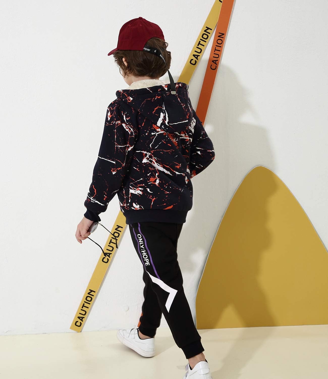 Bumeex Kids Boy's Girl's Sherpa Fleece Lined Jacket Spring Fall Winter Zip up Sweatshirt Hoodie 2-14Y(Toddler/Kid)