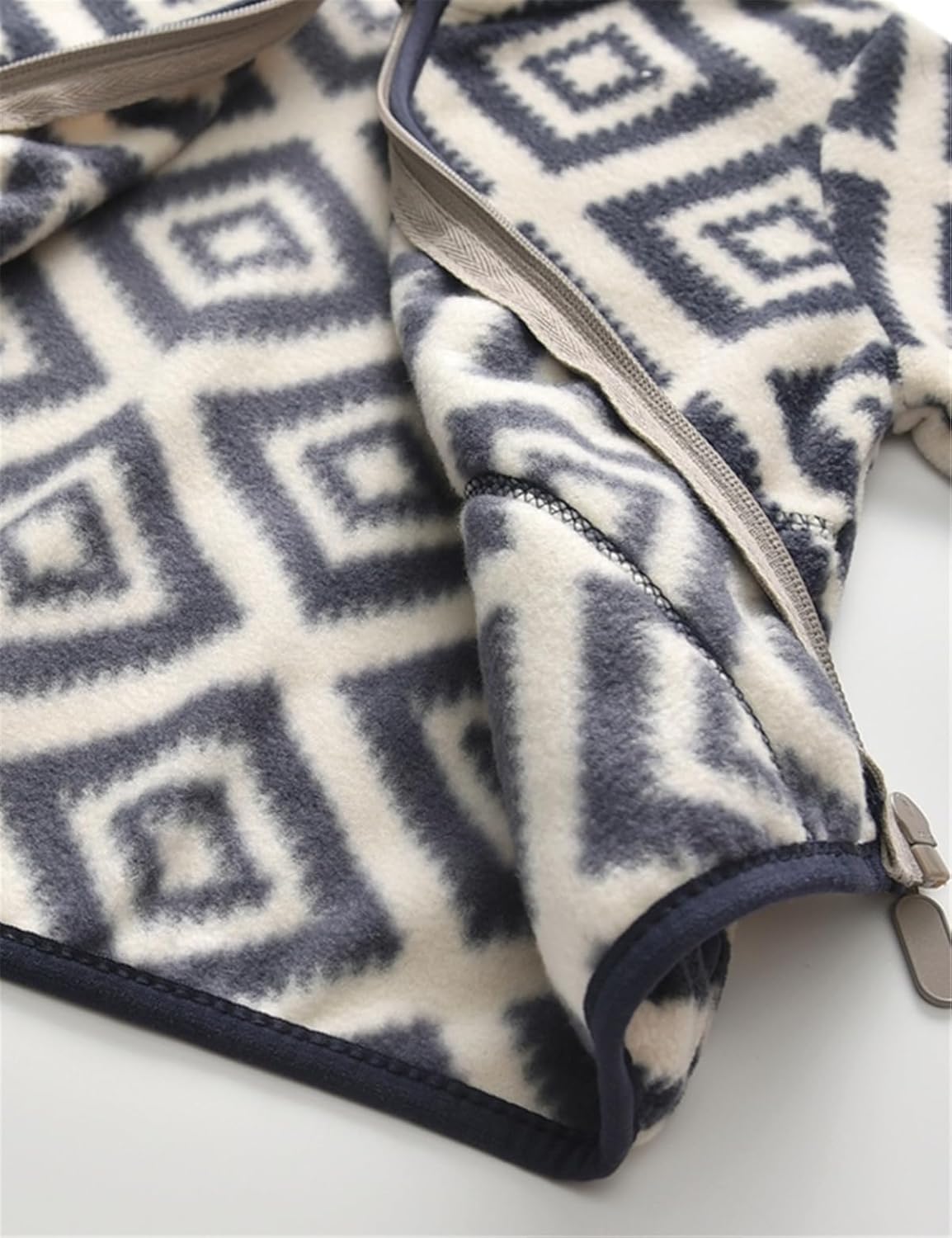 Kids Printed Polar Fleece Jacket Toddler Baby Boys Girls Autumn Winter Warm Sherpa Lining Outerwear Soft Lightweight