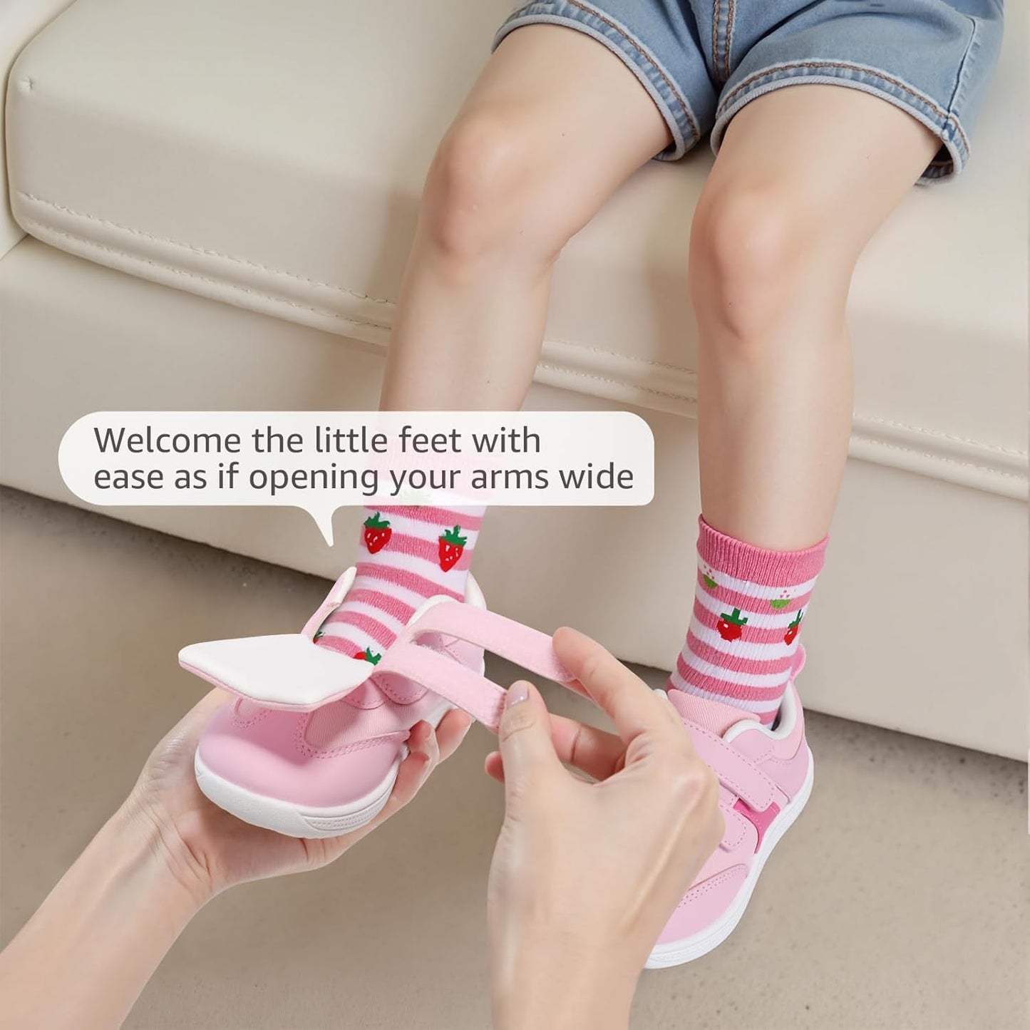 Toddler Wide Toe Box Barefoot Shoes Boys Girls Sneakers Zero Drop Kid Tennis Running Shoes Lightweight Non-Slip Comfortable Infant First Walking Shoe Outdoor Activities School