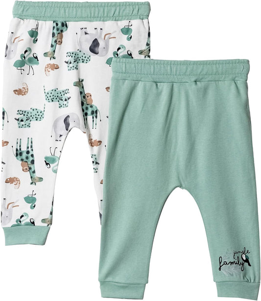 Toddler and Baby Unisex Pants 2-Pack -Baby Pants 0-3 Months to 18-24 Months Baby Cotton Sweatpants Jogger Boy Girl