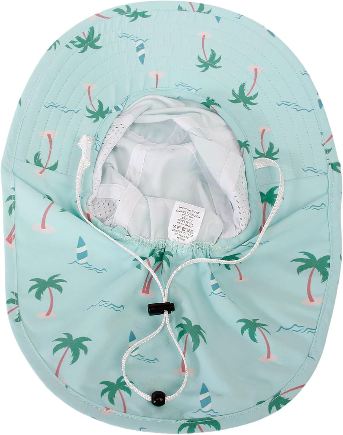 CHUNG Baby Sun Protection Hat Summer Toddler Adjustable UPF 50+ Wide Brim Neck Flap Beach Caps Boys Girls 1-12 Years Kids