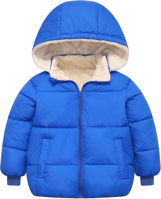 TUONROAD 1-6T Baby Girl Boy Winter Fleece Coats Toddler Warm Puffer Jackets Kids Down Alternative Outerwear