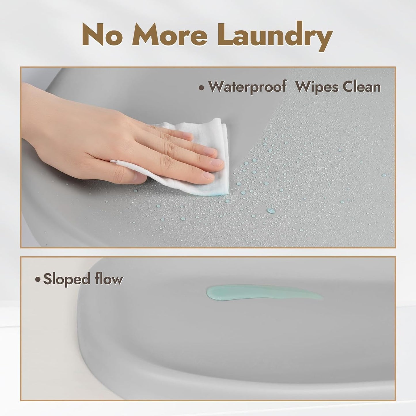 Papablic Wipeable Baby Changing Pad with Removable Safety Strap, Easy to Clean & Non-Slip Waterproof, Changing Pad for Dresser,Bed