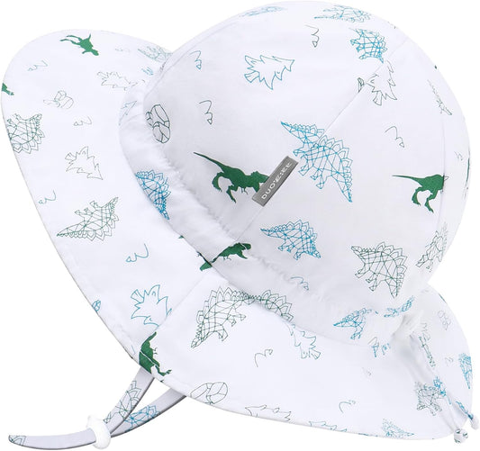 UPF 50+ Baby Bucket Hat - Wide Brim Sun Protection Beach Cap for Girls - Cute & Adjustable Toddler Hat