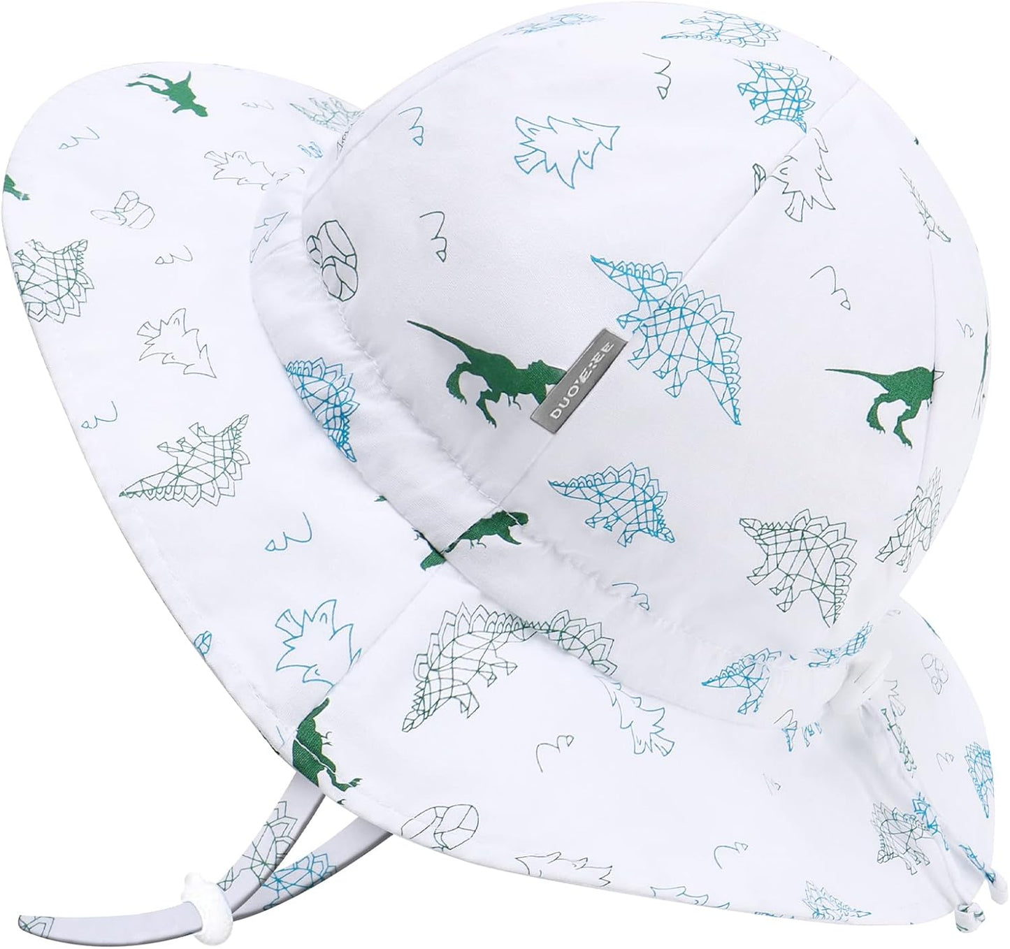 UPF 50+ Baby Bucket Hat - Wide Brim Sun Protection Beach Cap for Girls - Cute & Adjustable Toddler Hat