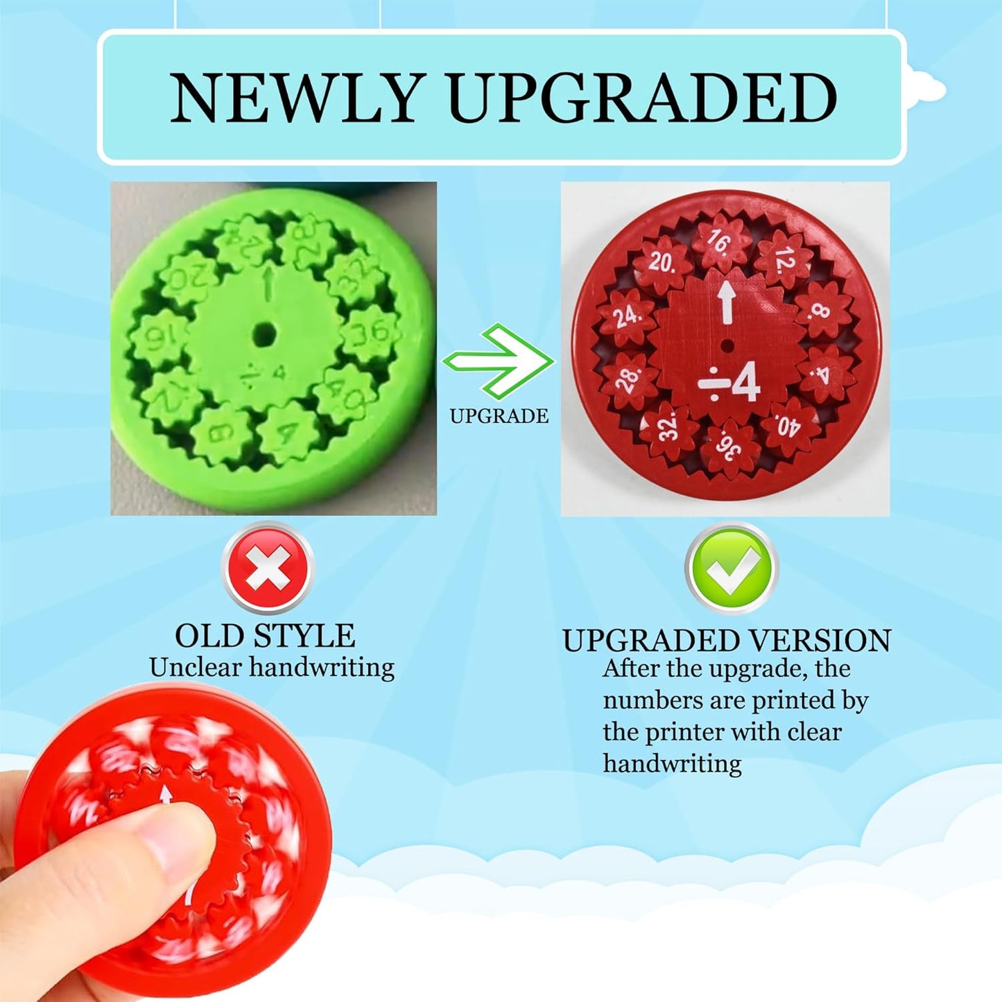 9 Pcs Math Fidget Spinner Math Facts Fidget Toys Fidget Spinners,Fun Early Education Math Fidget Spinners Gmaes,Fidget Spinner Learning Math Fidget Toy Game for Kids (Addition and Subtraction)