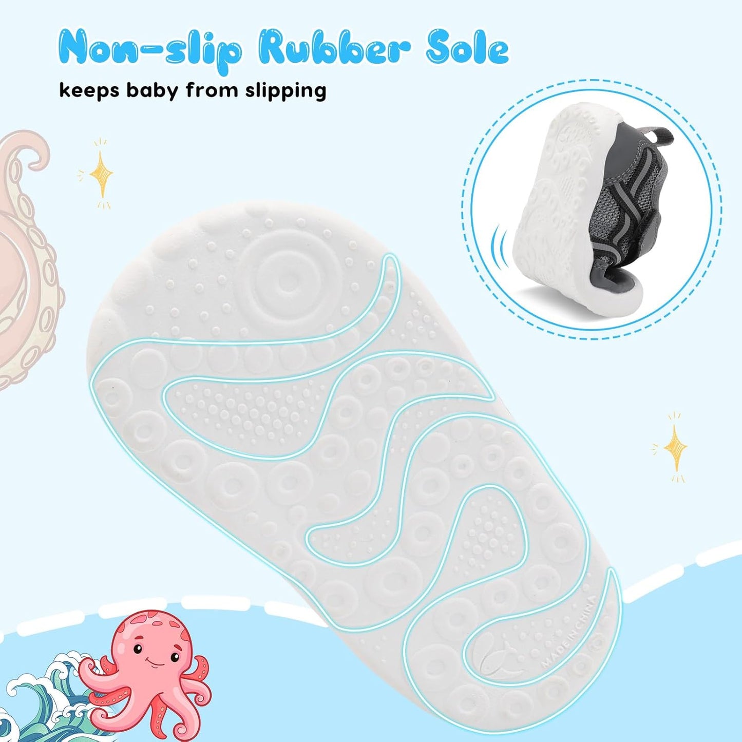 Scurtain Baby Shoes Boy Girl First Walking Shoe Infant Crib Breathable Sneakers Lightweight Barefoot Shoes for Babies