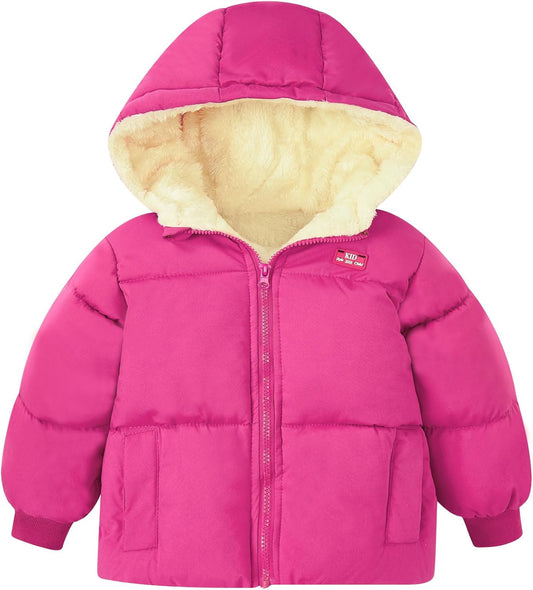 UNICOMIDEA Baby Winter Coat with Hooded Toddler Boys Girls Puffer Jackets for 12M-5T