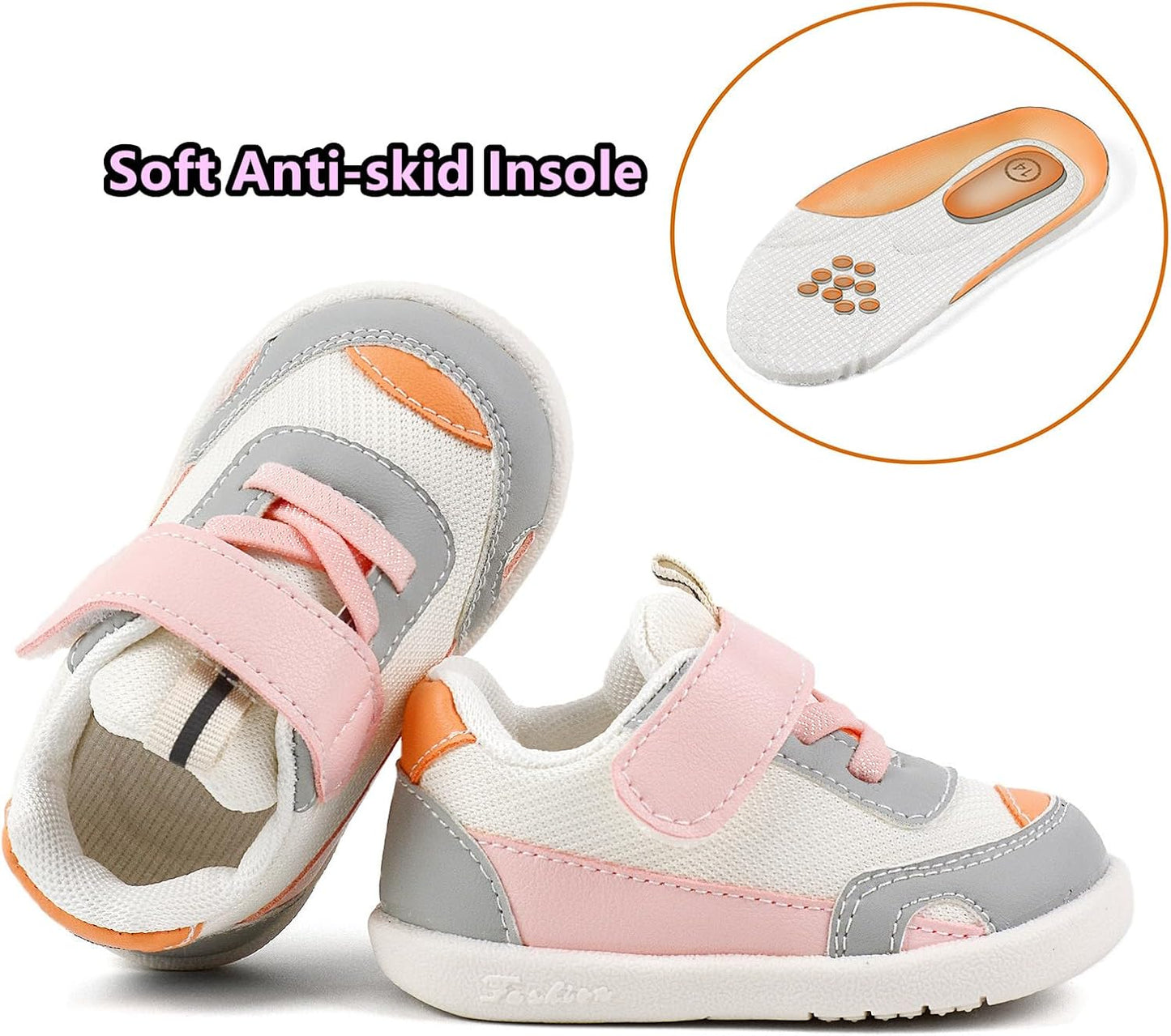 Baby Boy Girl Shoes Infant Non Slip Sneakers Breathable Lightweight Toddler First Walking Shoes 6 12 18 24 Months