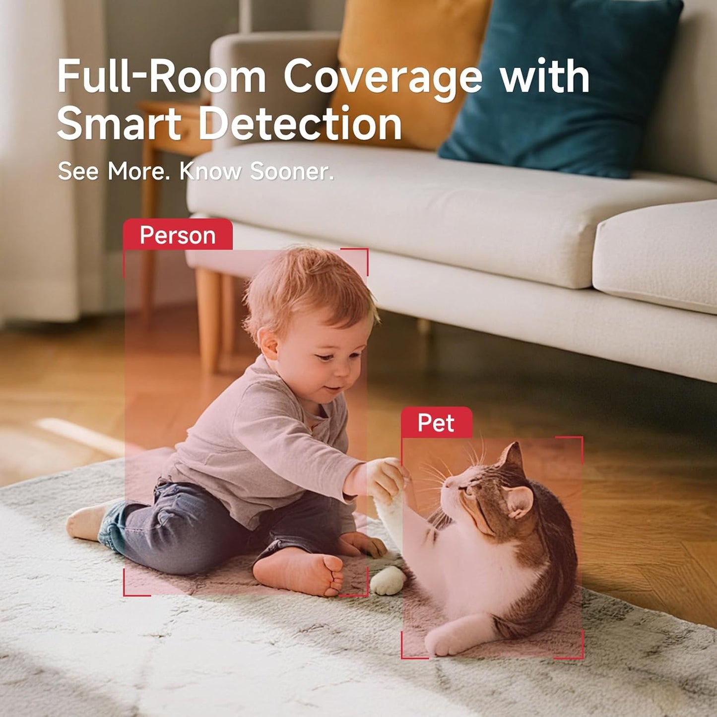 WiFi Baby Monitor with Camera and Audio - 2K Color Night Vision, WiFi Video Baby Monitor - 355° Pan/70°Tilt, AI Motion/Cry/Temp/Humidity Alerts, 2-Way Audio, App for 20 Users, 8 Lullabies