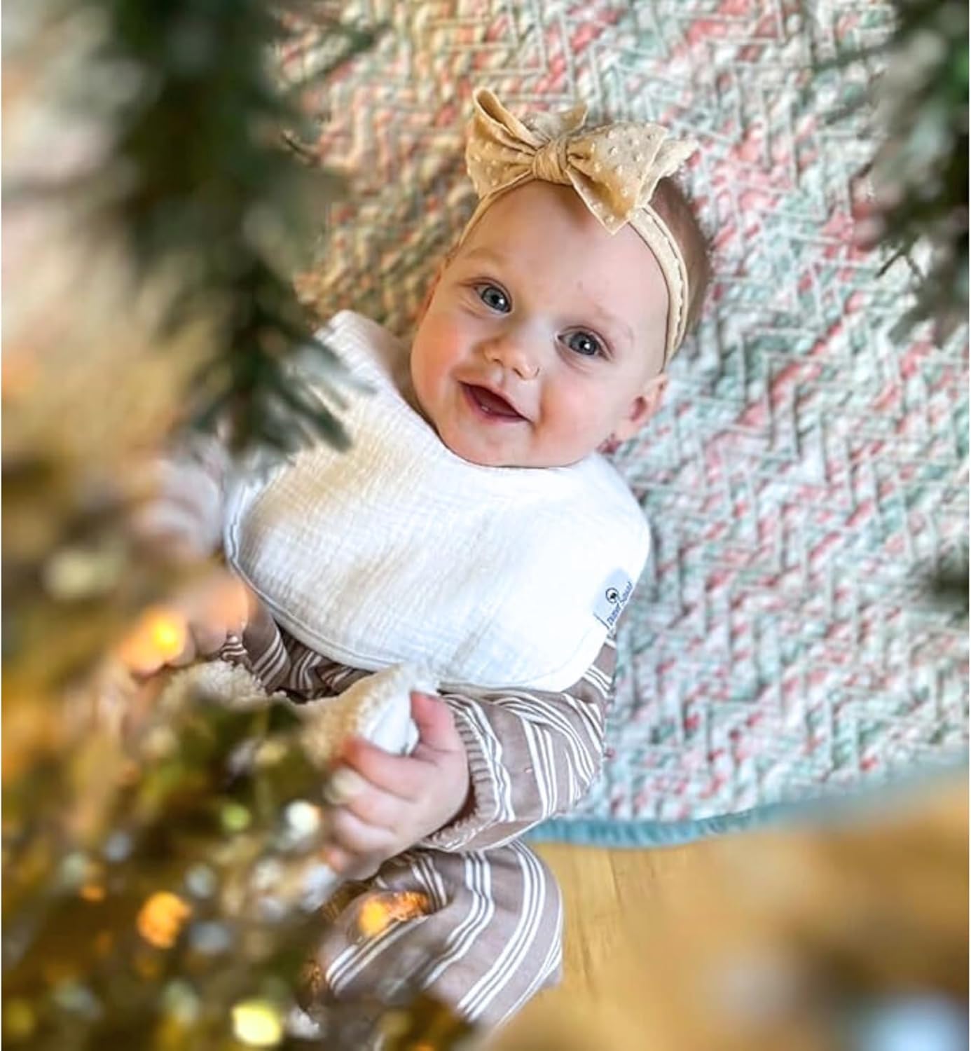 DiaperSquad's Baby Bibs for Drooling and Teething, Bibs for Boys, Baby Girl - Solid Cotton Baby Drool Bibs