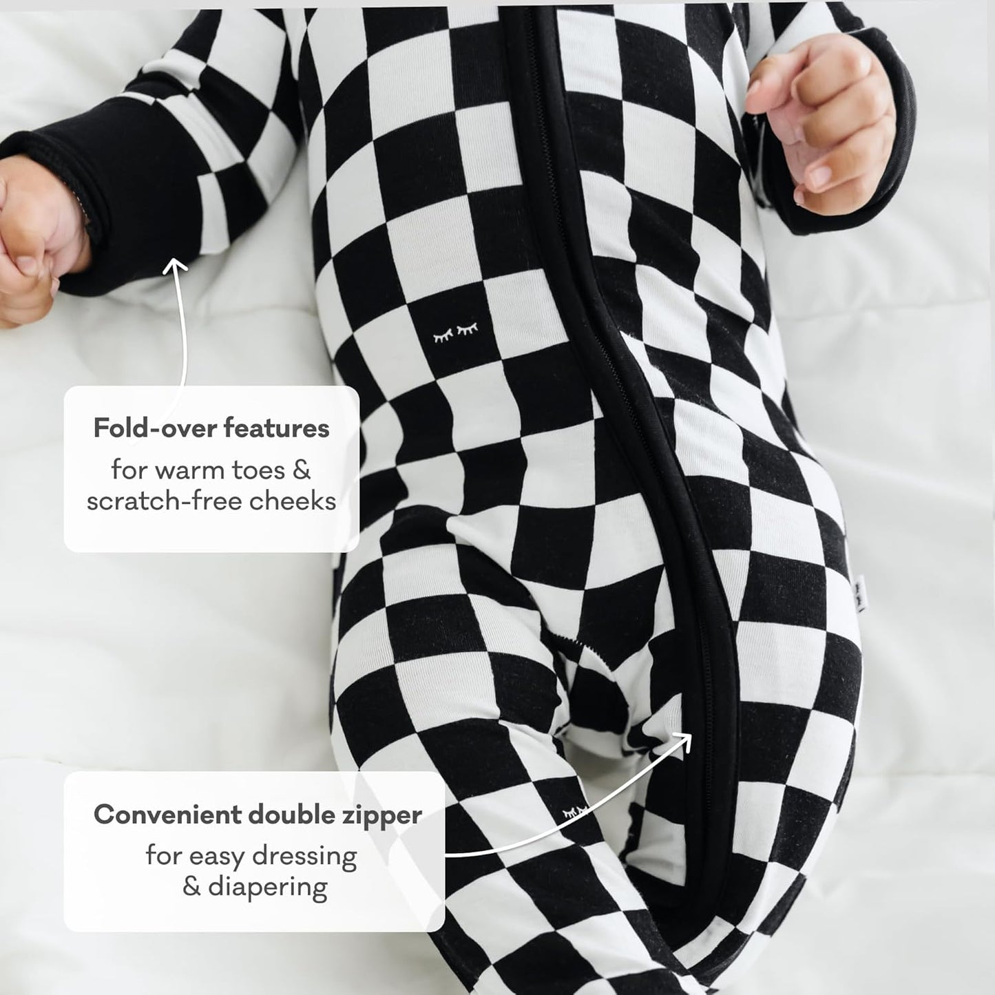 Little Sleepies Pajamas for Baby Boys & Girls, Viscose from Bamboo Baby Pajamas, Preemie & Newborn Sleepers, 2-Way Zipper PJs