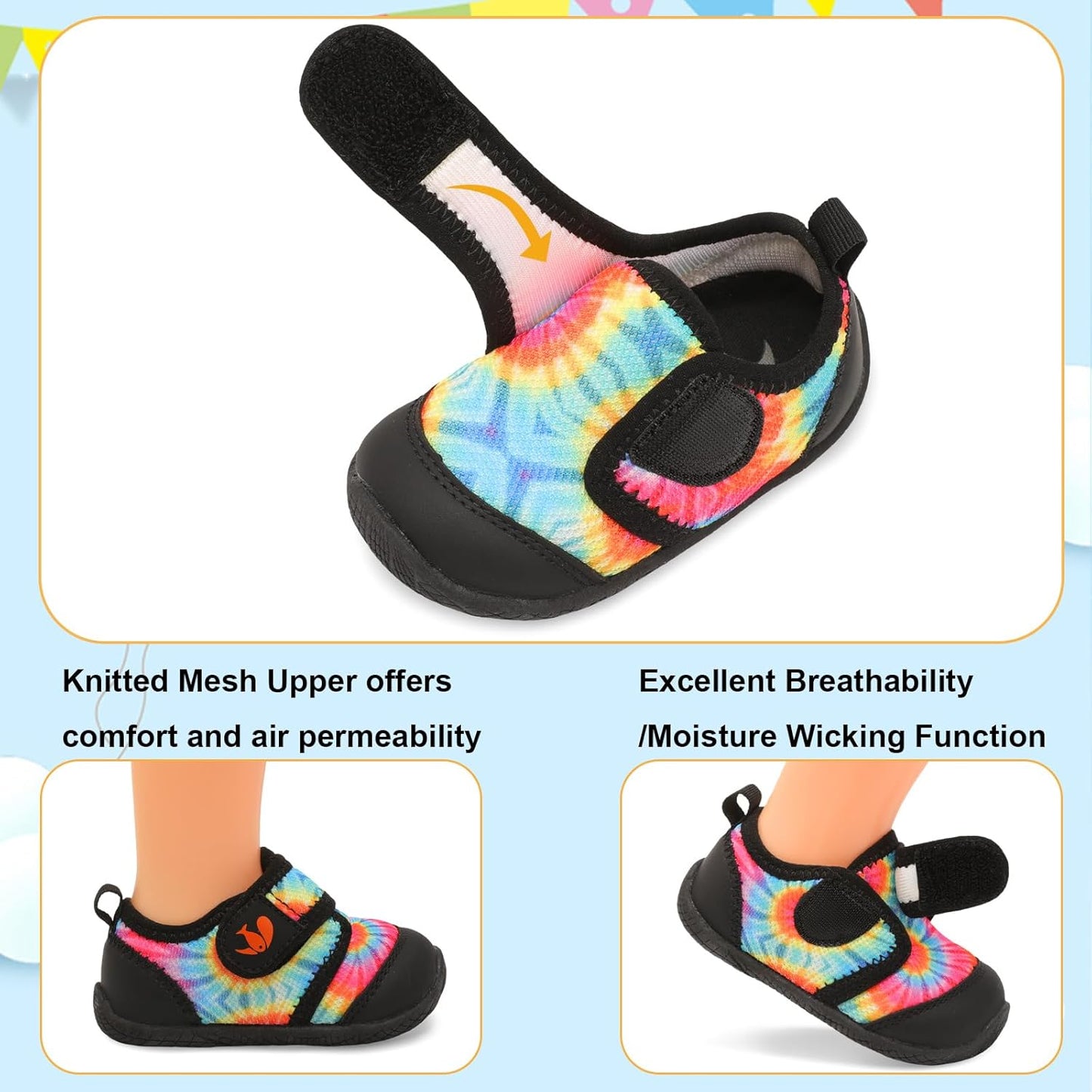 FEETCITY Baby First Walking Shoes Boys Girls Infant Sneakers Crib Shoes Breathable Lightweight Slip On Shoes