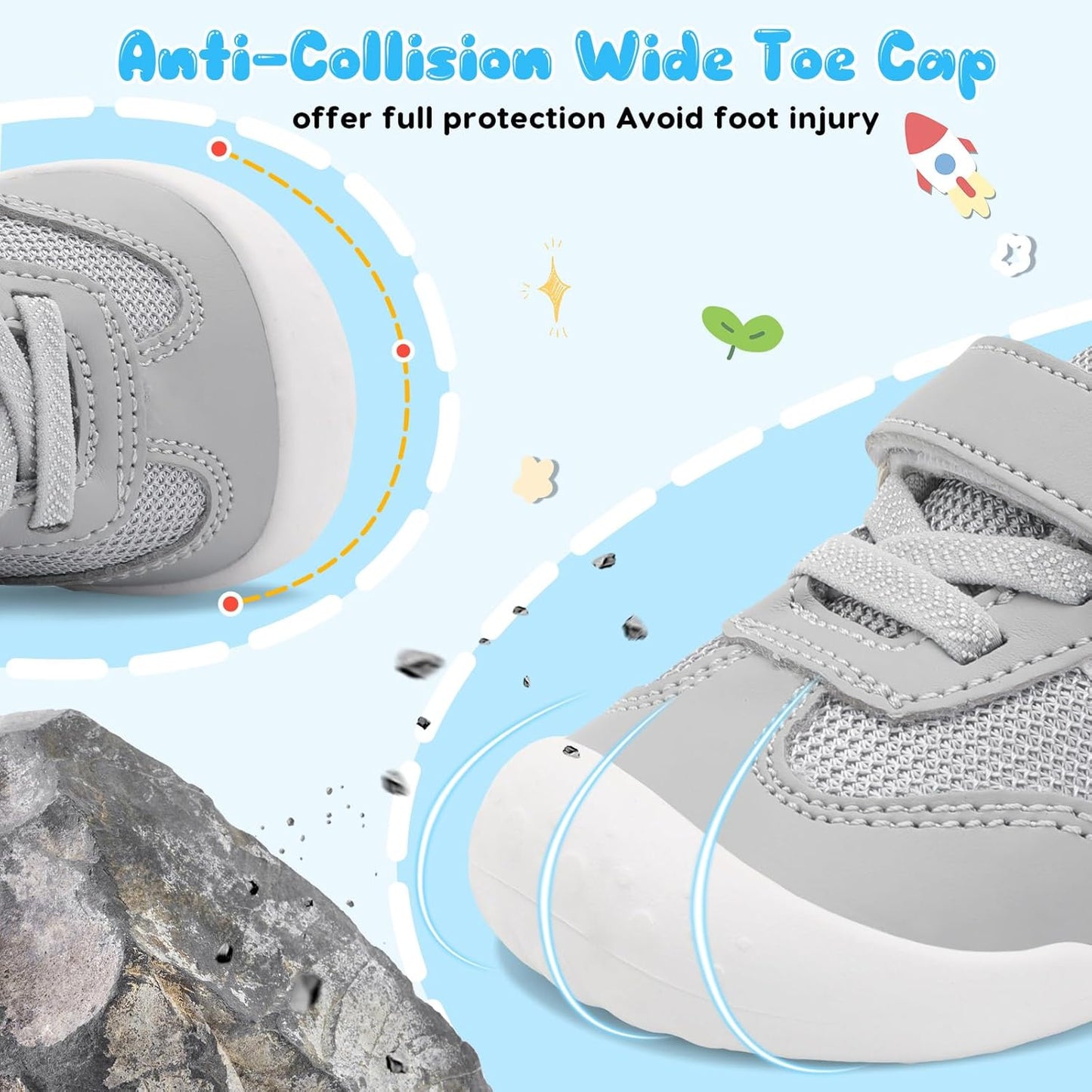 Scurtain Baby Shoes Boy Girl First Walking Shoe Infant Crib Breathable Sneakers Lightweight Barefoot Shoes for Babies