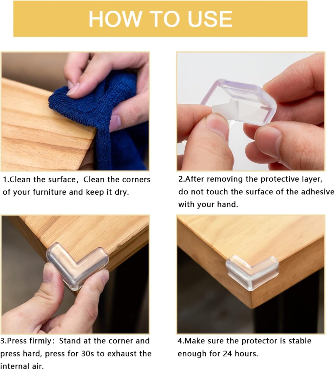 12pcs, Table , Baby, Corner Guards for Furniture, Corner Bumpers, Table Corner Protector for Baby