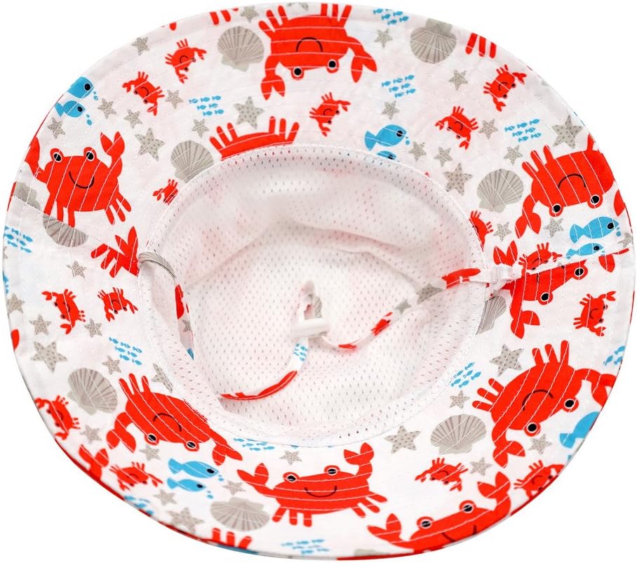 Home Prefer UPF50+ Wide Brim Sun Hat Boys Girls Sun Protection Hat Zoo Beach Swim Safari Bucket Hat for Baby Toddler Kid