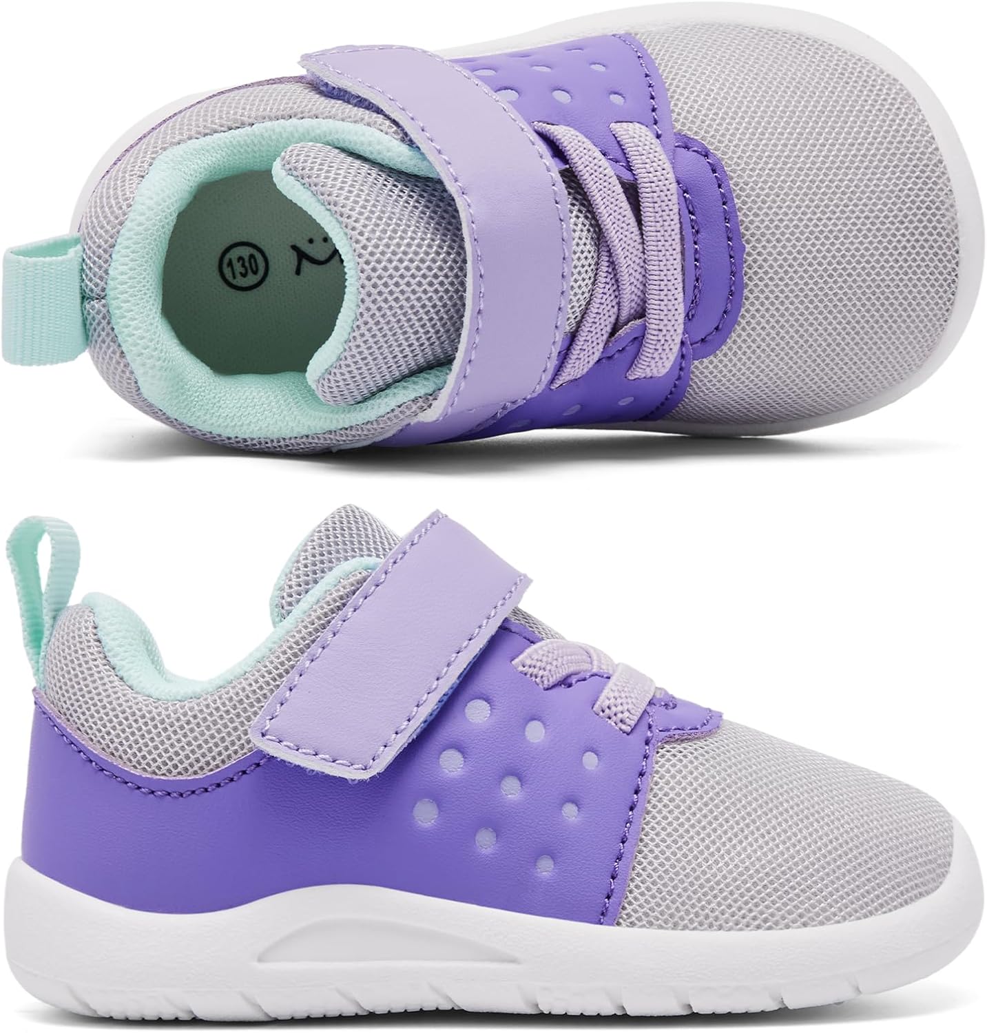 MORENDL Toddler Baby Shoes 0-4 Years Boy Girl Lightweight Breathable Non-Slip Sports Sneakers Running Walking Tennis Barefoot Shoes