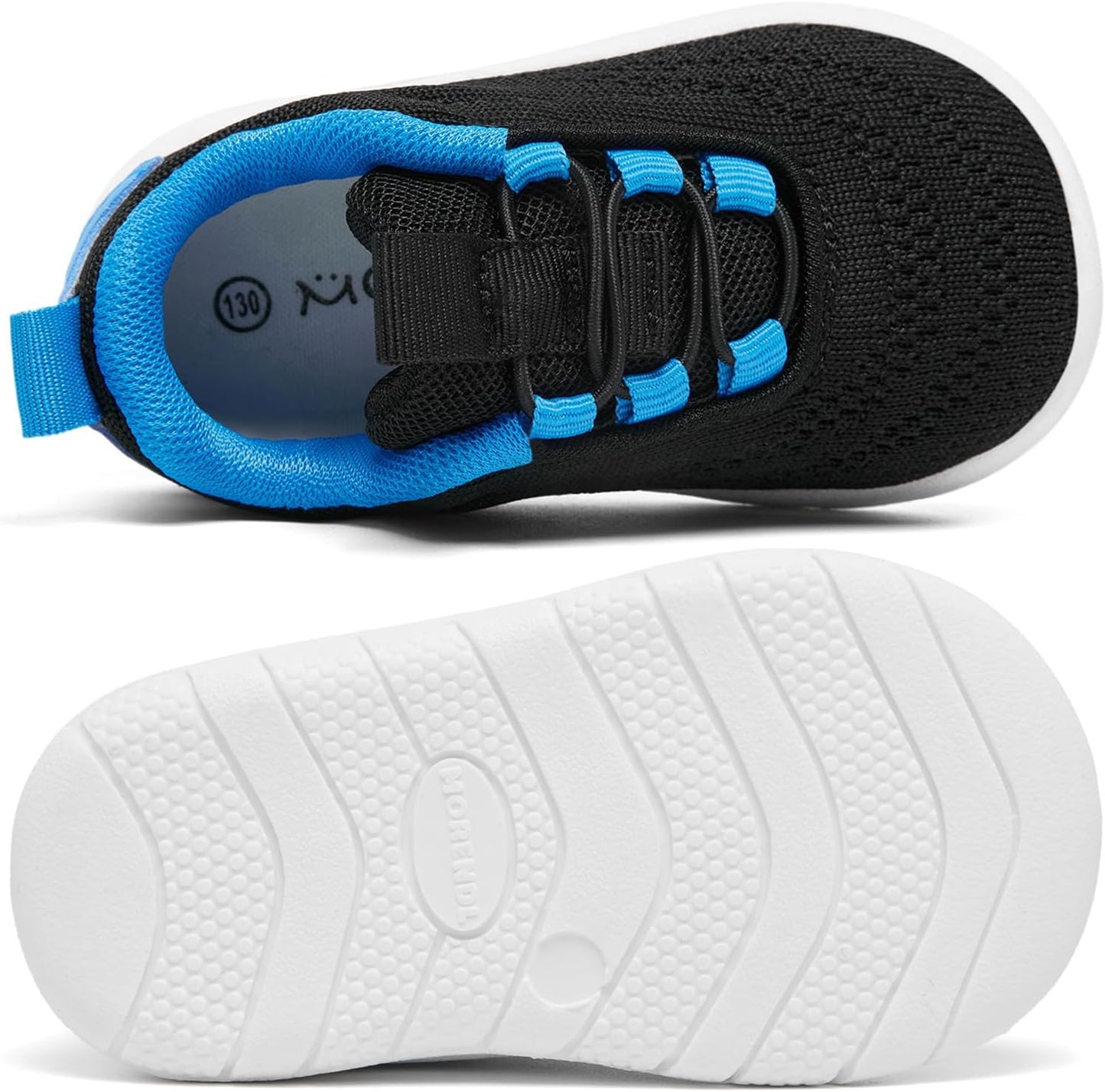 MORENDL Toddler Slip On Sneakers Baby Walking Shoes Non-Slip Breathable Unisex Pink Mesh Lace-Up Athletic Sneakers Infant Running Shoes