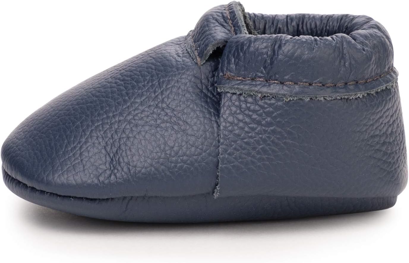 BirdRock Baby Fringeless Moccasins - Genuine Leather Boys and Girls Shoes for Newborns, Infants, Babies, Toddlers