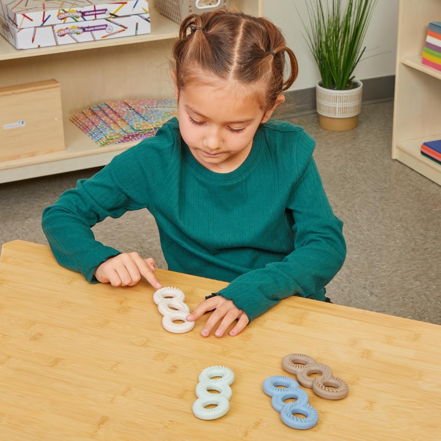 Really Good Stuff Sensory Fidget Tactile Triple Infinity Loop-Set of 4