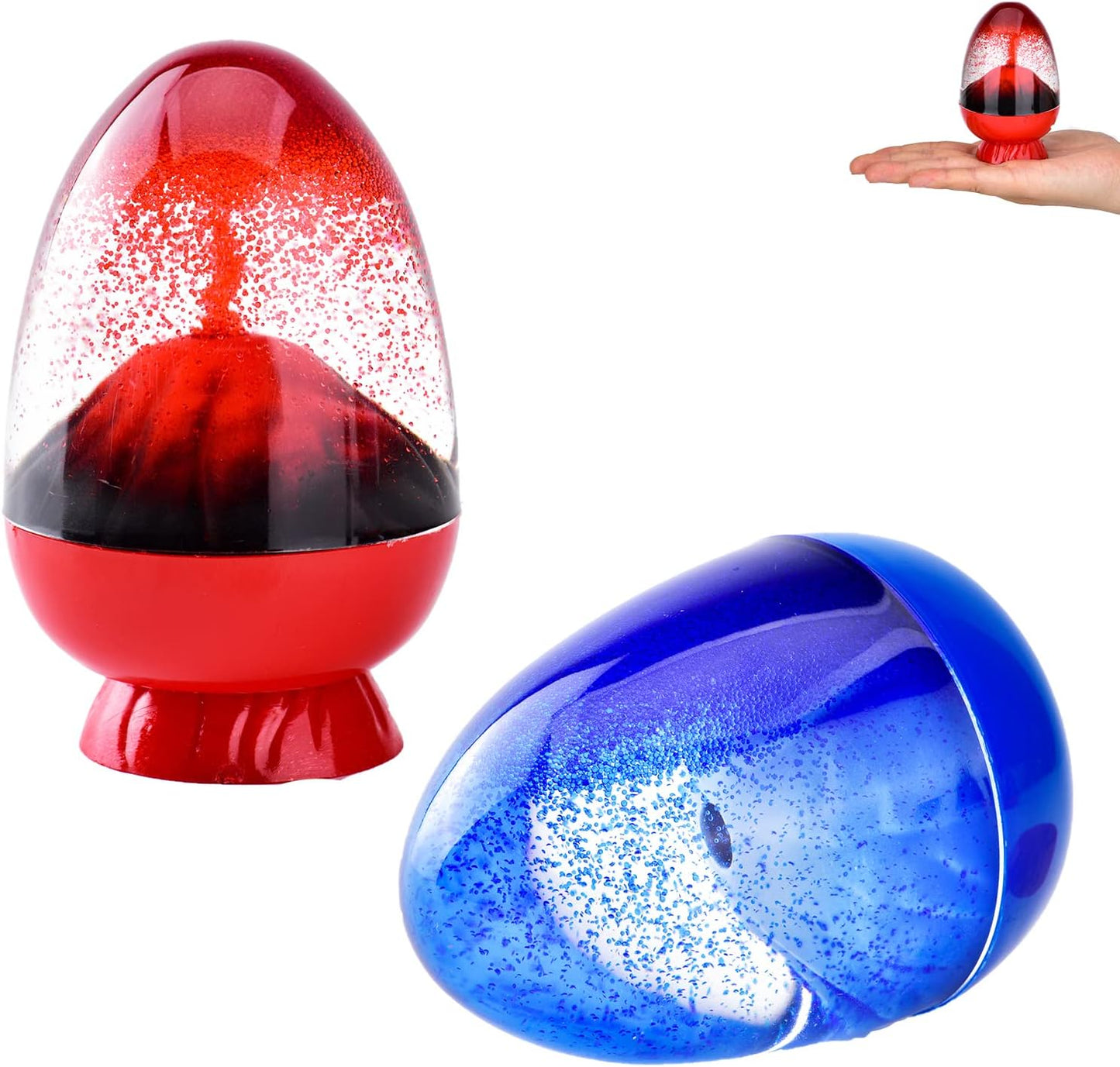 Egg-shaped liquid Motion bubble machine from The bottom up to erupt imitation volcanic toys Sensory Fidget Toys （2pcs in a pack）