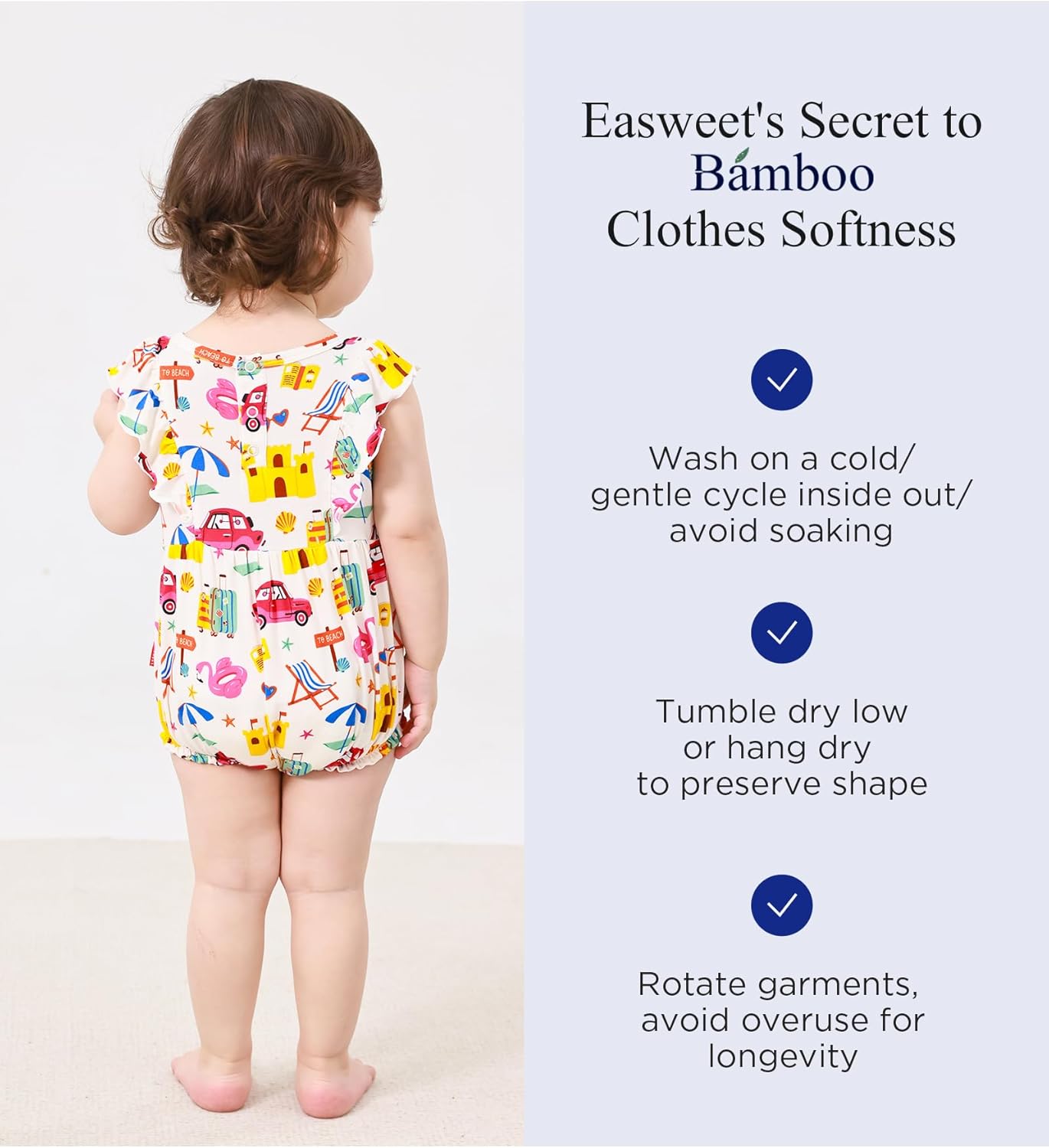 Bamboo Viscose Baby Romper Infant Girl Ruffle Sleeveless Newborn Baby Girl Bodysuit