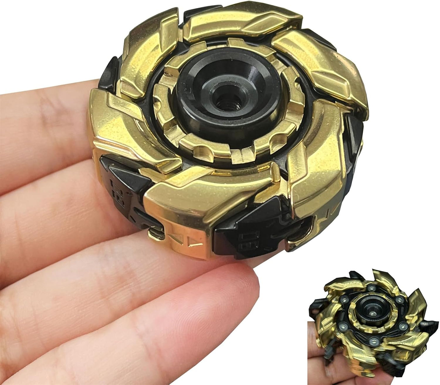 New Metal Deformation Mecha Fidget Spinner EDC Hand Spinner Fidget Toys Adult Anxiety Stress Relief Toys Office Desk Toys Gifts for Boyfriend and Father (Gold Black)
