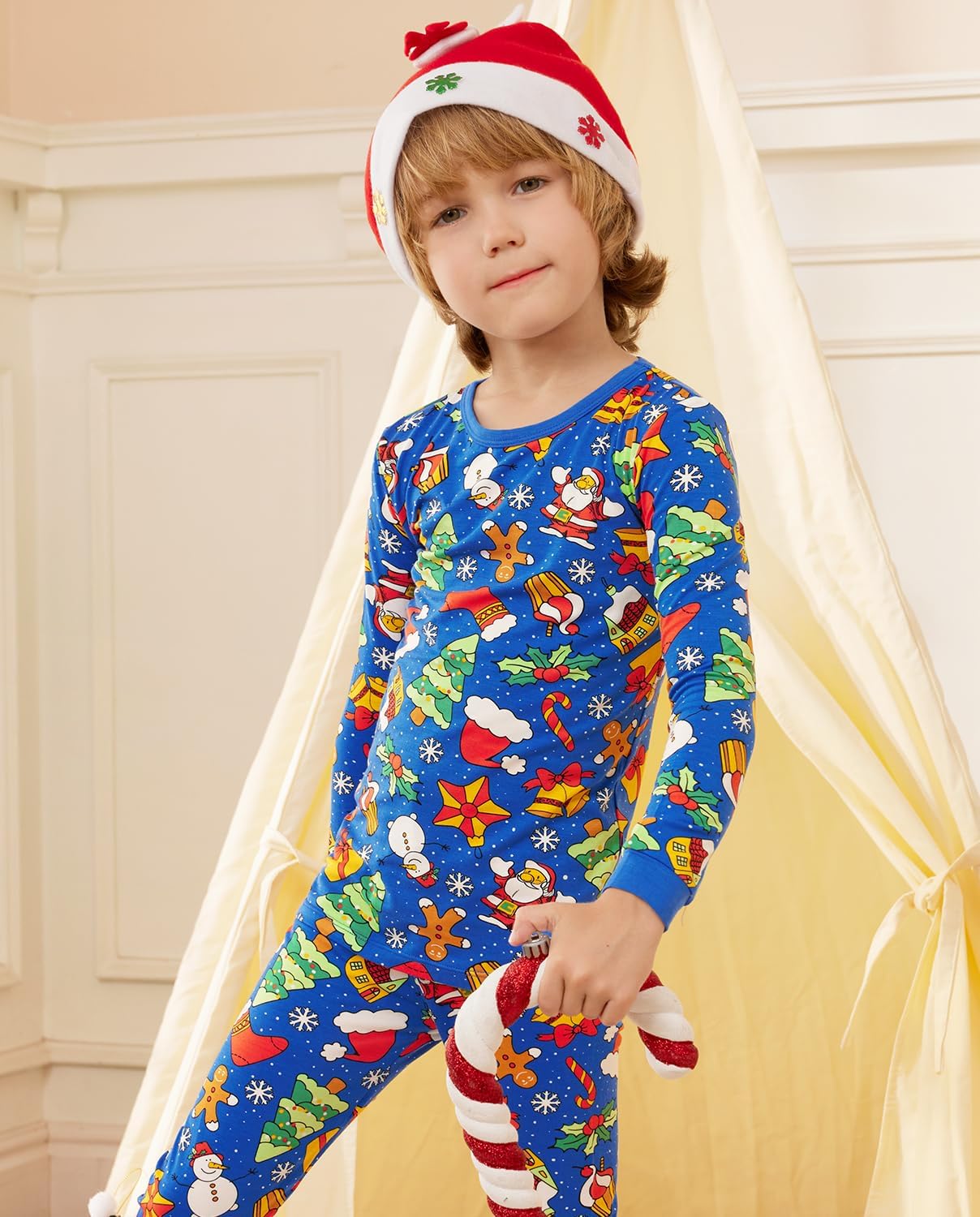 Bamboo Viscose Toddler Pajamas Boys Girls Baby 12M-8Y Pjs Sets Kids 2pcs Snug fit Long-Sleeve Sleepwear