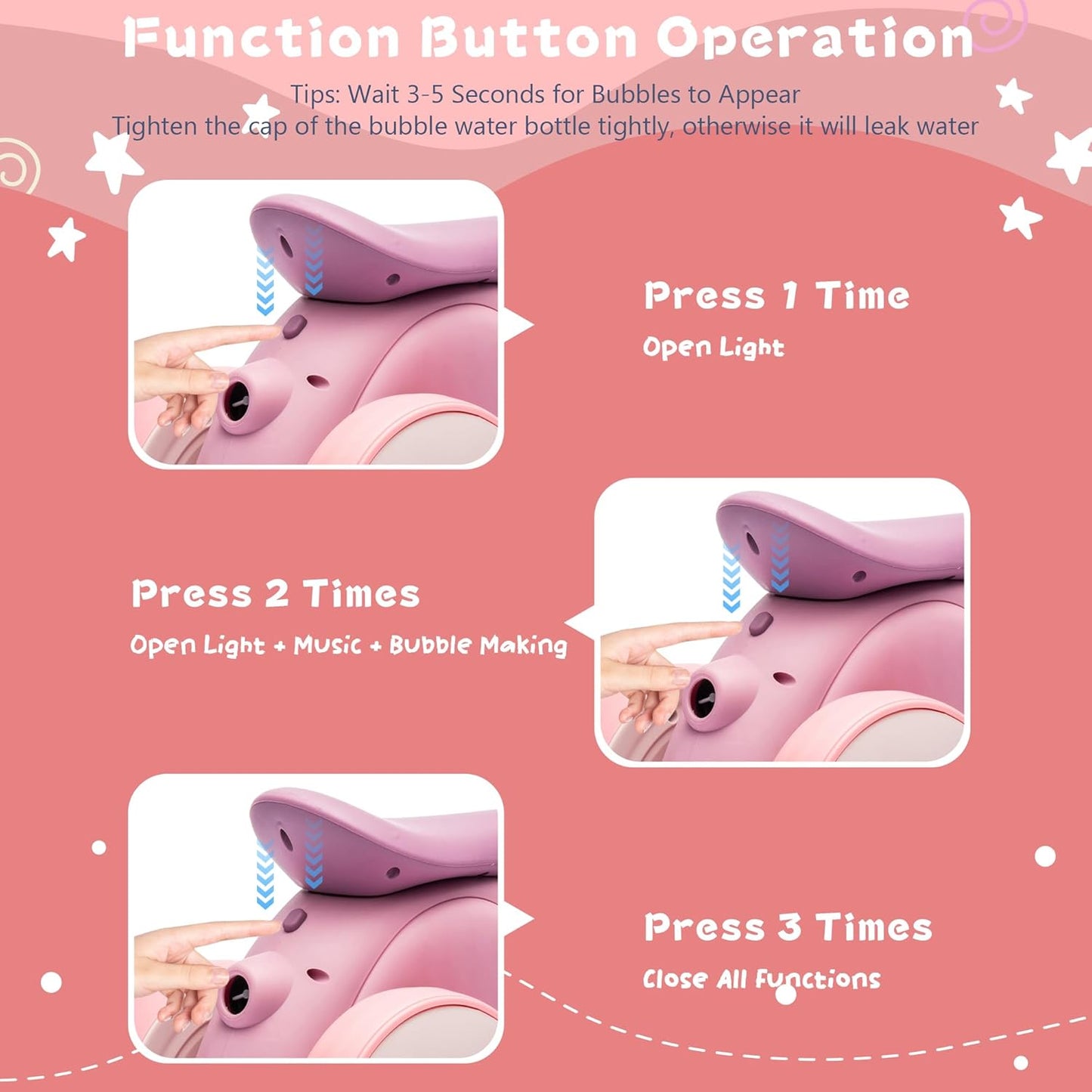 6V Electric Baby Balance Bike with Bubble Machine,4 in 1 Toddler Balance Bike w/Remote for 1 Year Old Boys Girls Kids Bubble Bike Ride on Toys w/Powered Motor,Music,LED Lights (Purple)