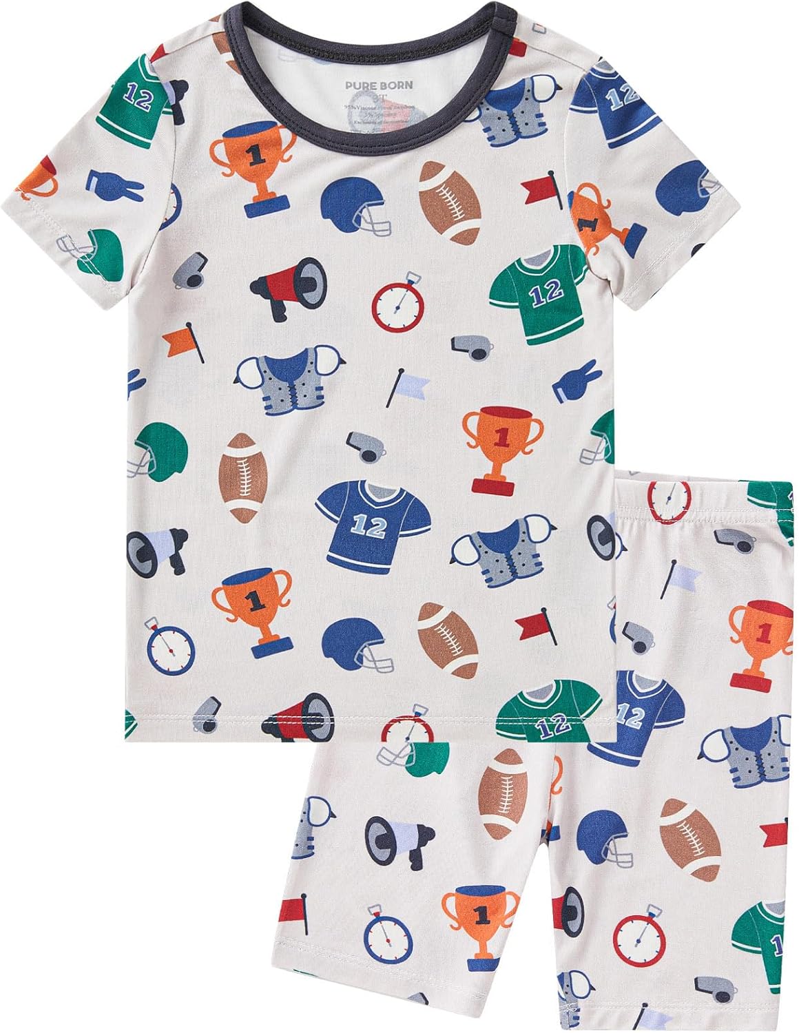 pureborn Baby Viscose From Bamboo Pajamas Set Pjs - Kids Toddler Girl Snug Fit Viscose Sleepwear 2pcs 18M-8Y