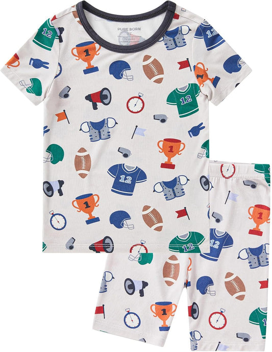 pureborn Baby Viscose From Bamboo Pajamas Set Pjs - Kids Toddler Girl Snug Fit Viscose Sleepwear 2pcs 18M-8Y