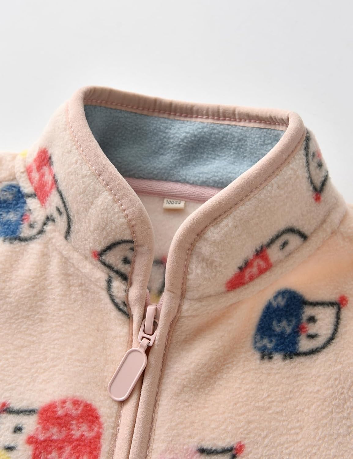 Kids Printed Polar Fleece Jacket Toddler Baby Boys Girls Autumn Winter Warm Sherpa Lining Outerwear Soft Lightweight