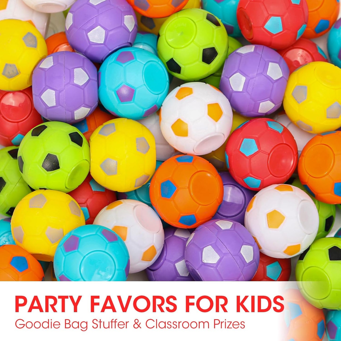 AZEN 32 Pcs Soccer Party Favors for Kids 4-8 8-12, Mini Fidget Spinners Soccer Ball Toys, Goodie Bags Stuffers for Birthday Party, Treasure Box Toys for Classroom, Return Gifts for Kids