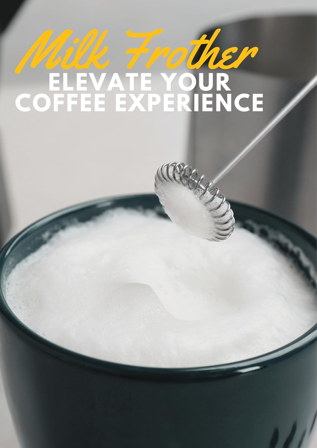 MegaWise 5-in-1 Hand Blender Set with Variable Speed Control, 400W Immersion Blender - Includes Whisk, Milk Frother, Chopper, and Beaker for Smoothies, Soups, and Baby Food (RED)