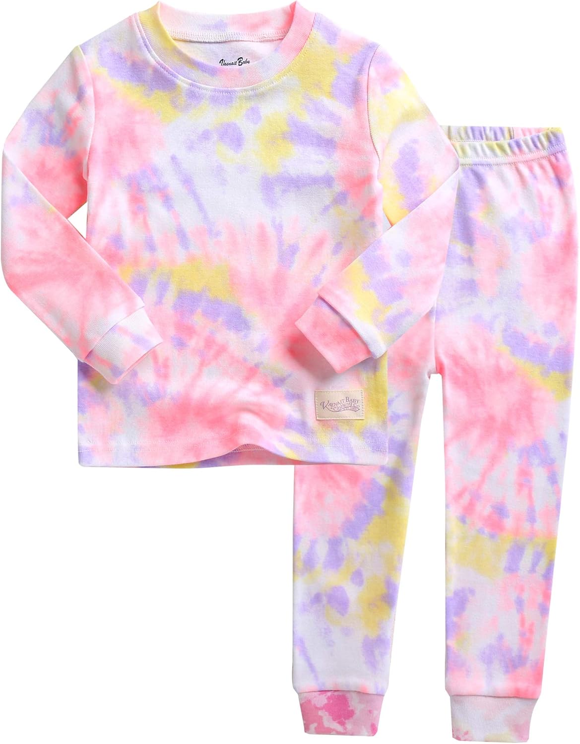VAENAIT BABY 12M-12Y Toddler Kids Boys Girls 100% Cotton Marbling Tiedye Sung Fit Sleepwear Pajamas 2pcs Pjs Set
