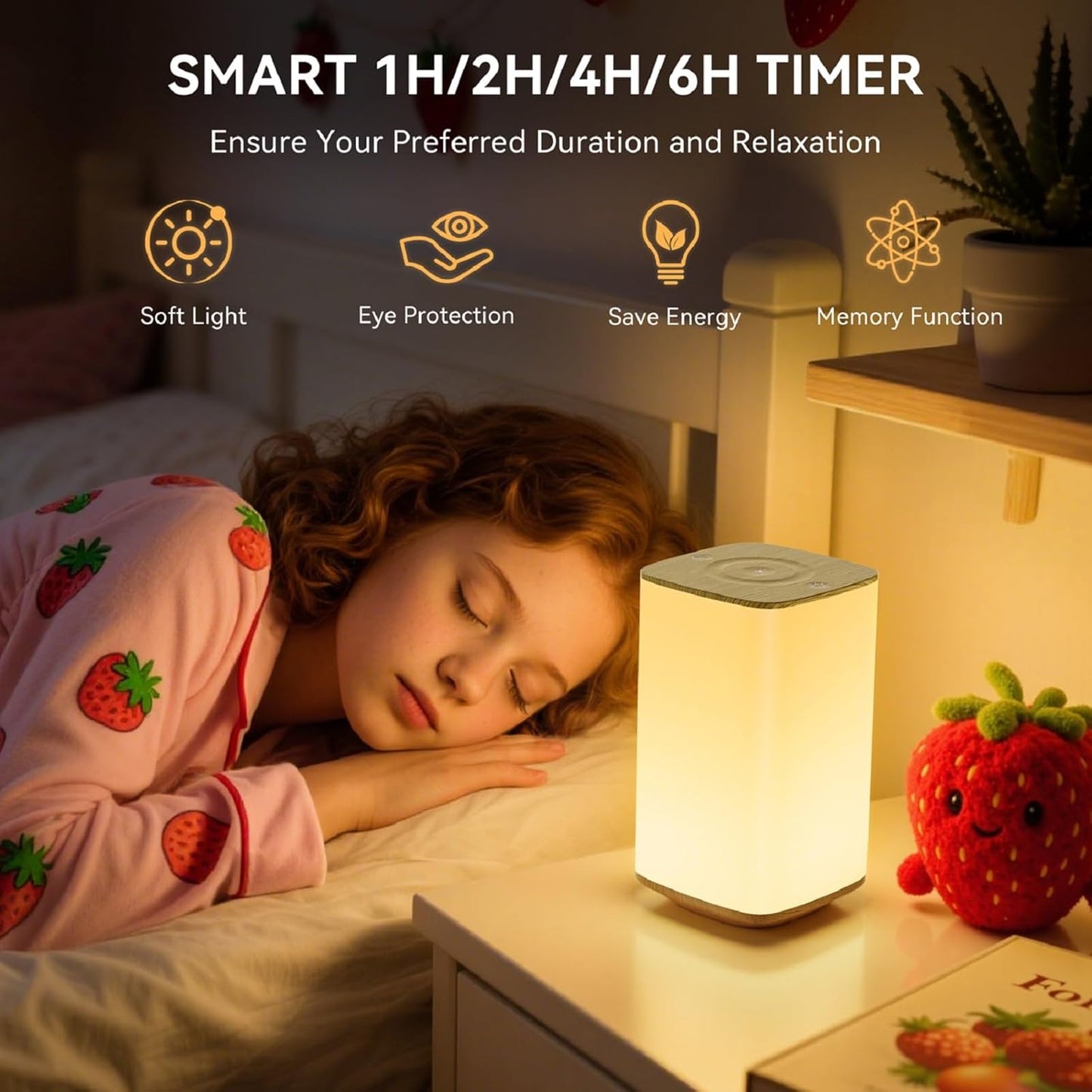 Nursery Night Light for Kids, Touch Dimmable Night Lamp with 256 RGB Color Changing for Baby Adult, Breastfeeding, Sleep Aid, 4000mAh Rechargeable Bedside Table Lamp with Timer, Soft Eye Caring