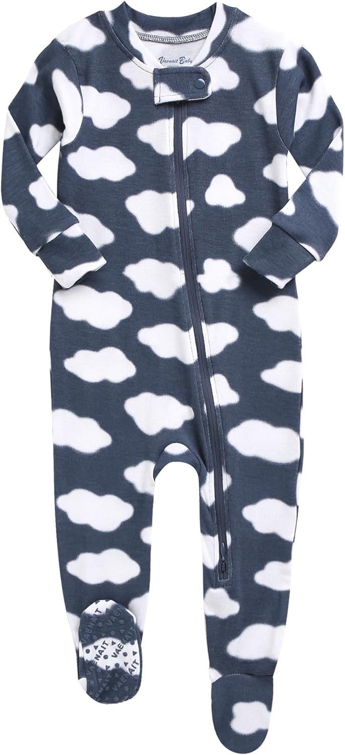 VAENAIT BABY Infant Toddler Boys Girls Footed Pajamas One-PIece Romper Sleep and Play 0M-2T