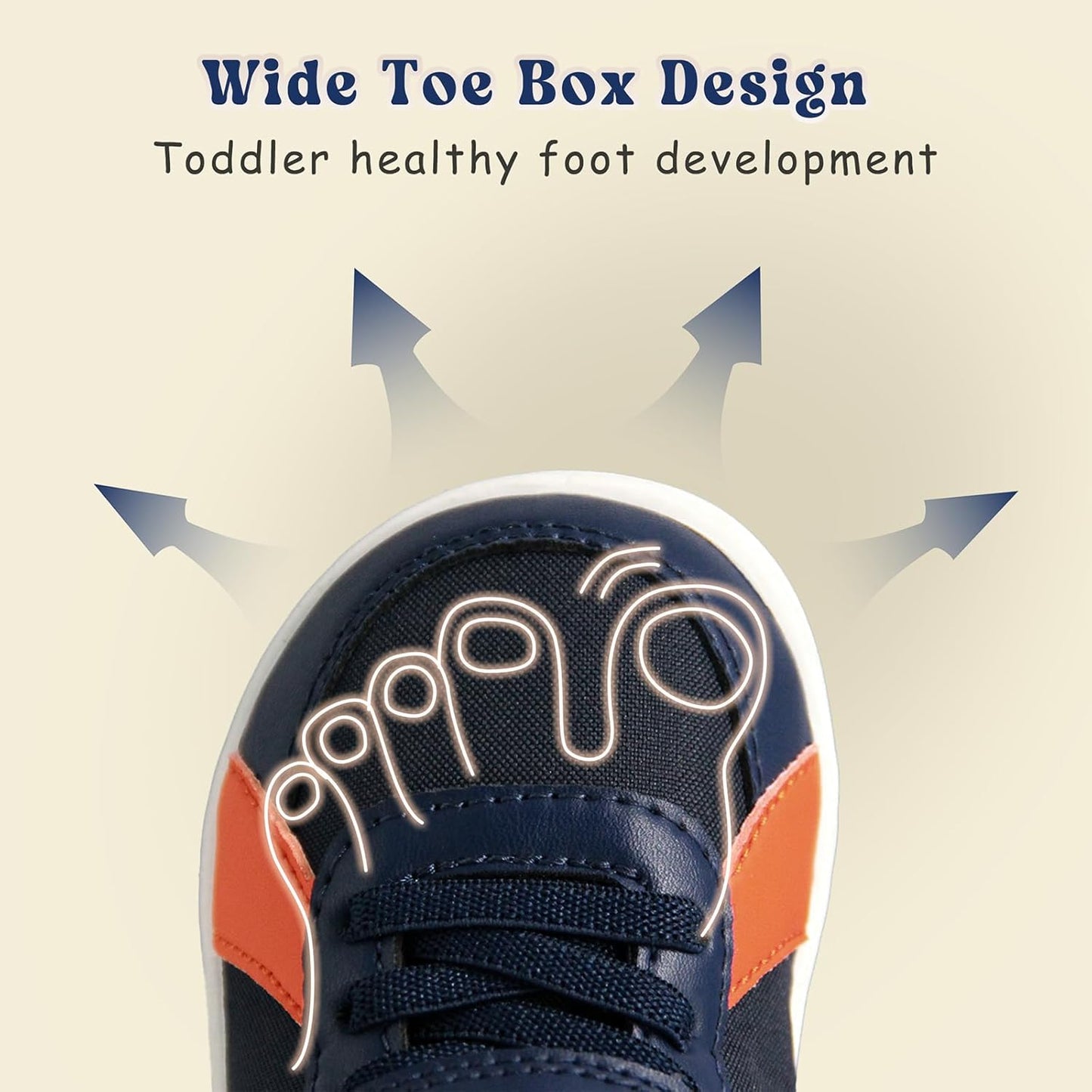 SKYWHEEL Toddler Wide Toe Box Barefoot Shoes Boys Sneakers Kids Tennis Shoes Comfort Lightweight Zero Drop Walking Shoe for Indoor/Outdoor Play