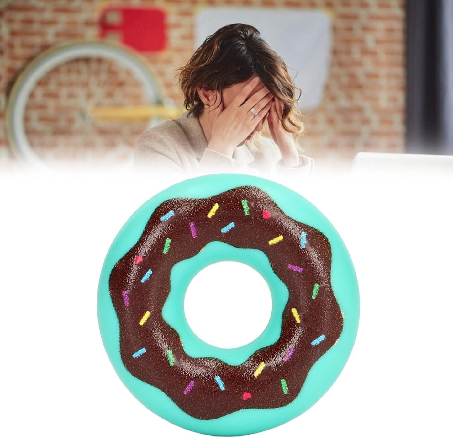 VBESTLIFE Magnetic Fidget Toy, Doughnut Finger Fidget Slider Toy Anxiety Pressure Relieving Fidget Slider Toy Fidget for Adults Kids Fidget Toys (Mint Green)