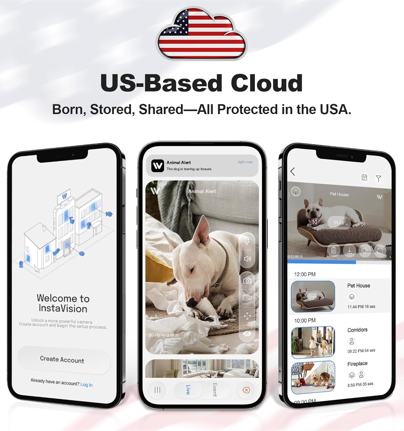 Indoor Security Camera - 5G&2.4G WiFi Cameras for Home Security Indoor One-Tap Call 911, 2K 360°Pan/Tilt AI Motion Detection Nanny/Baby/Pet/Dog Camera with Phone App/Speaker/US Cloud/IR Night Version