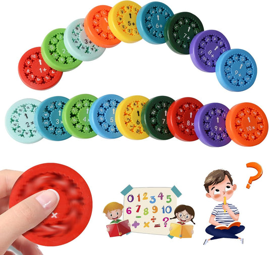 Math Fact Fidget Spinners, This is for All The Stimmers - Fidgeters Who are Learning Math, Division and Multiplication on One Fidget (Both 18pcs)…