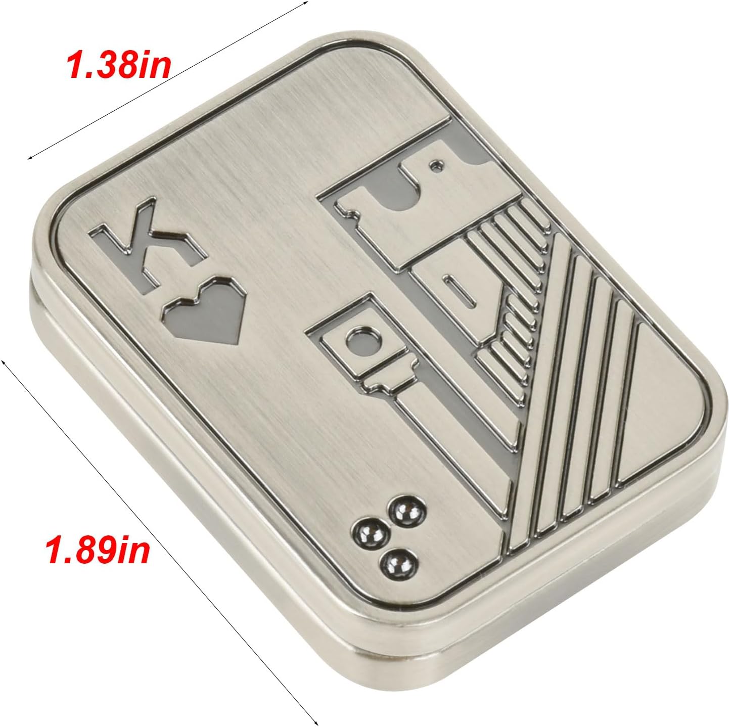 Metal Fidget Slider Magnetic Metal Fidget Toys Adults Magnet Fidget Toys for Adults Stress Relief ADHD Office Fidget Toys for Desk Adult-K Silver EDC Poker Fidget Slider