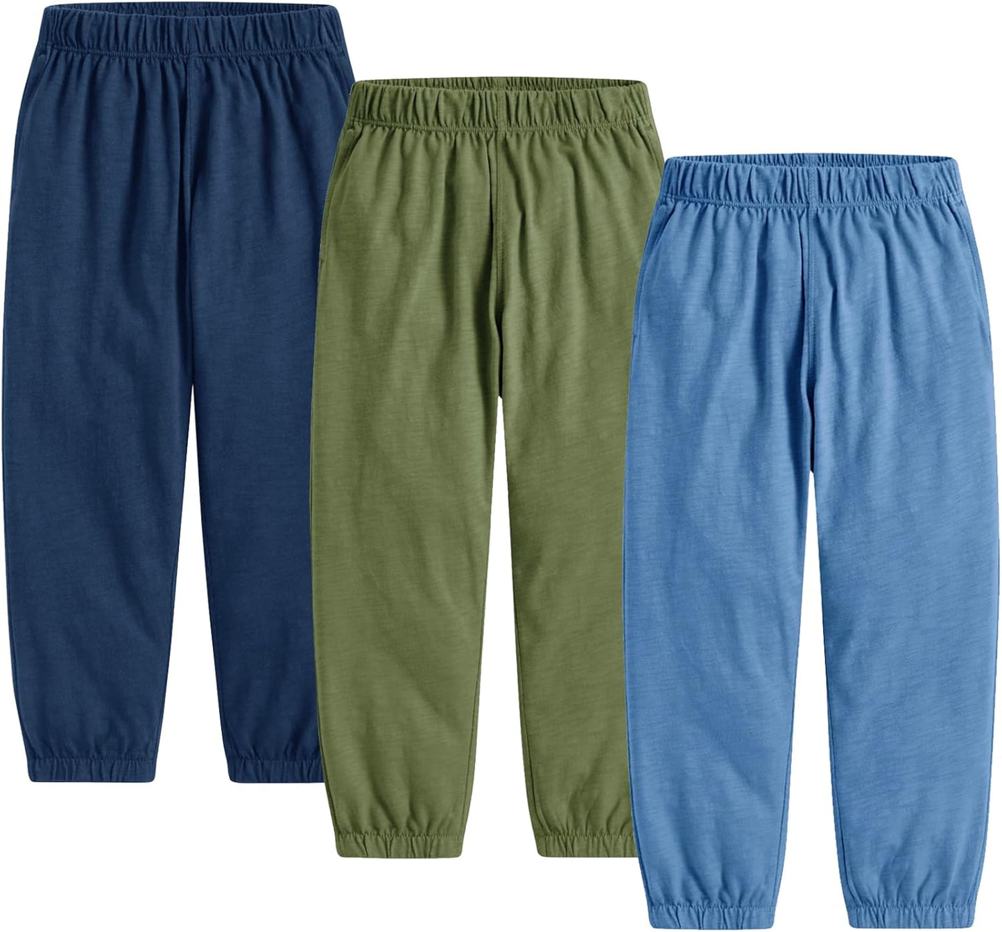 Toddler Boy 3 Pack Long Bloomers Baby Soft Cotton Basic Sweatpants Kids Summer Fall Solid Casual Jogger Pants