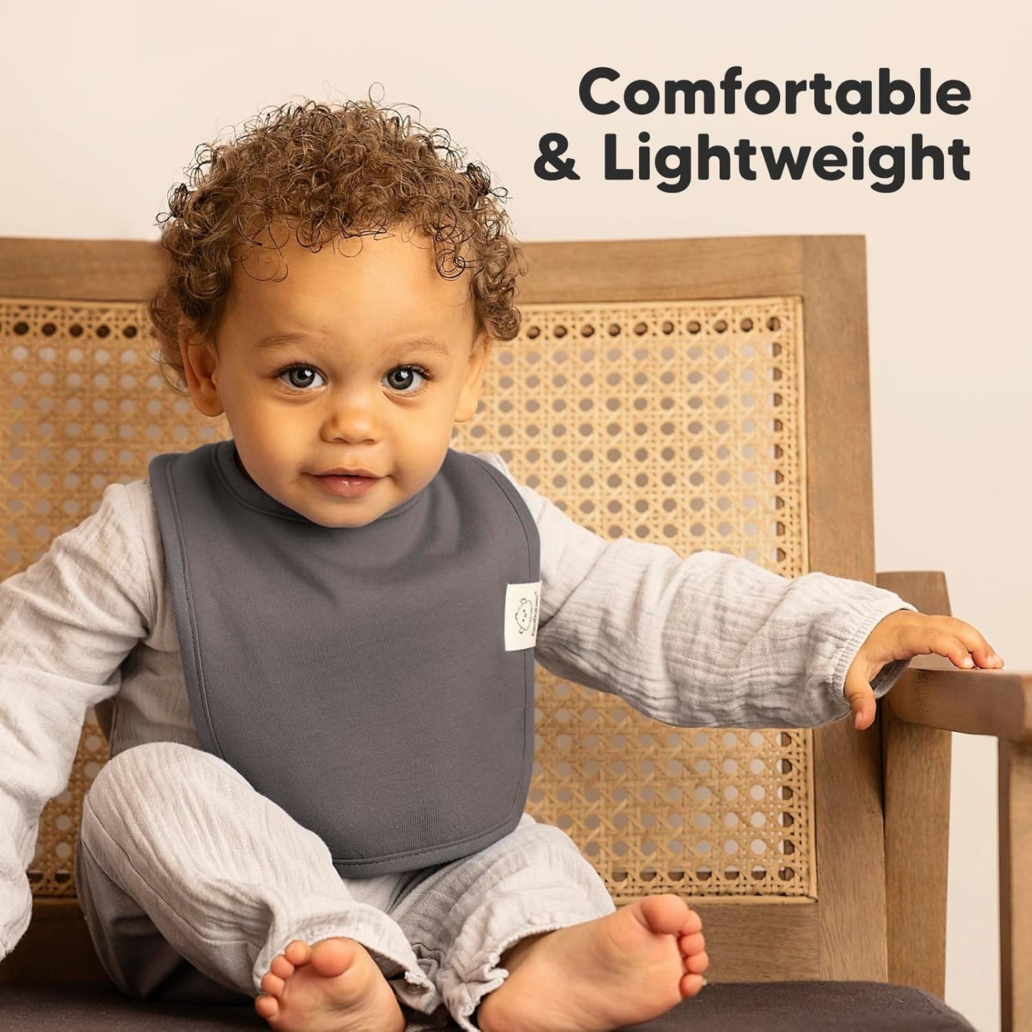 KeaBabies 8-Pack Organic Baby Bibs for Boys, Girls - Super Absorbent Cotton Drool Bibs for Baby Girl & Boy, Teething Toddler, Drooling Newborn, Ultra Soft & Machine Washable (Terracotta)