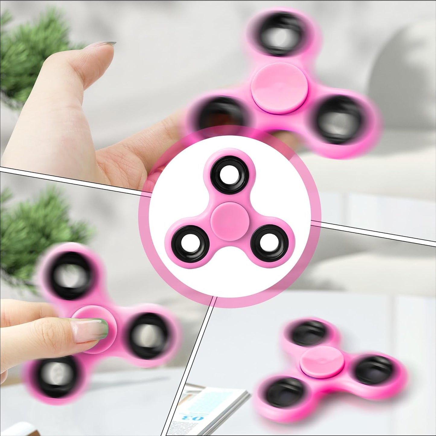 Fidget Toys for Anxiety, Stocking Stuffer Toys for Kids Teens, Stress Relief Toys for Adults, Anxiety Fidgets for Adults ADHD, EDC, Autistic (Pink)