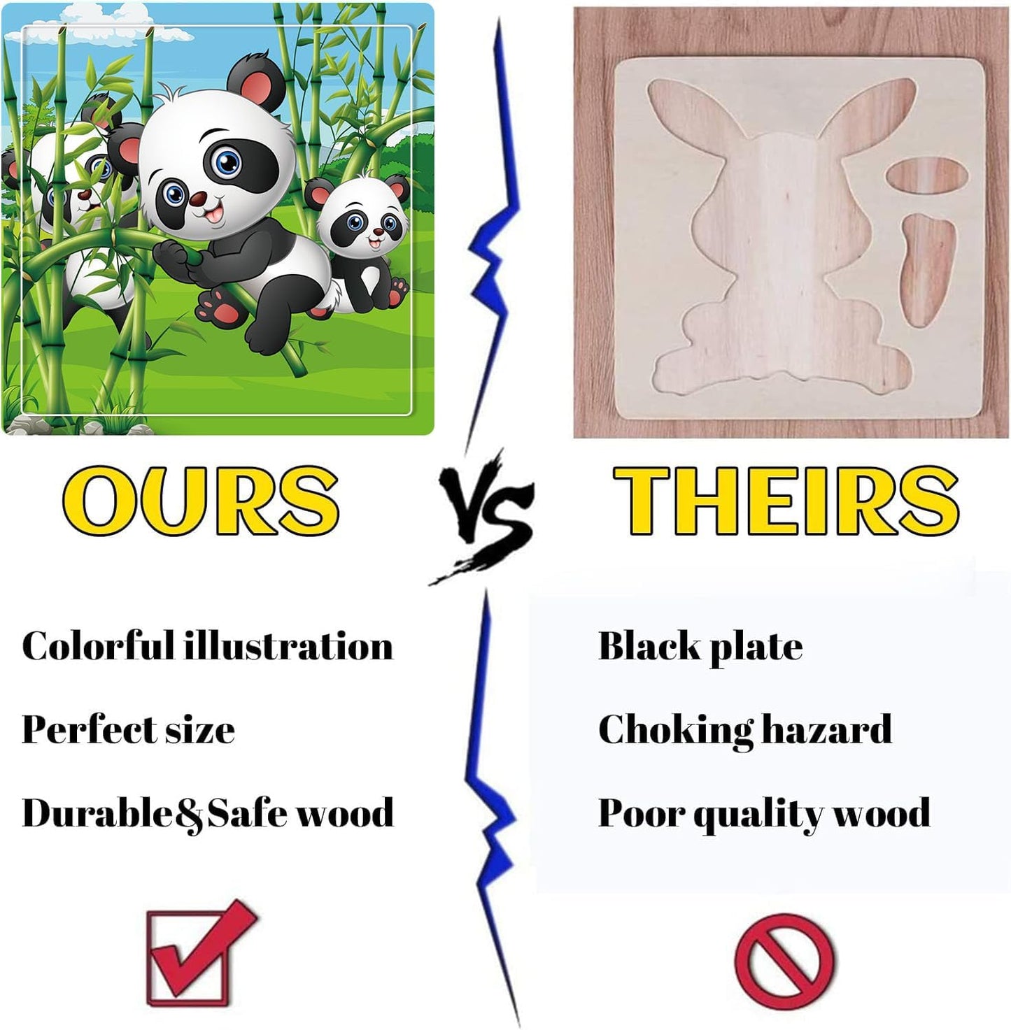 Puzzles for Kids Ages 3-5, 16 Piece Colorful Wooden Puzzles for Toddler Children Learning Educational Toys for Boys and Girls (9 Puzzles)