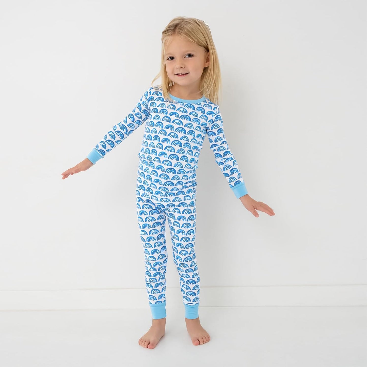 Little Sleepies Two-Piece Pajama Set for Boys & Girls, Soft Viscose from Bamboo Toddler Pajamas for Kids, Family Matching PJs