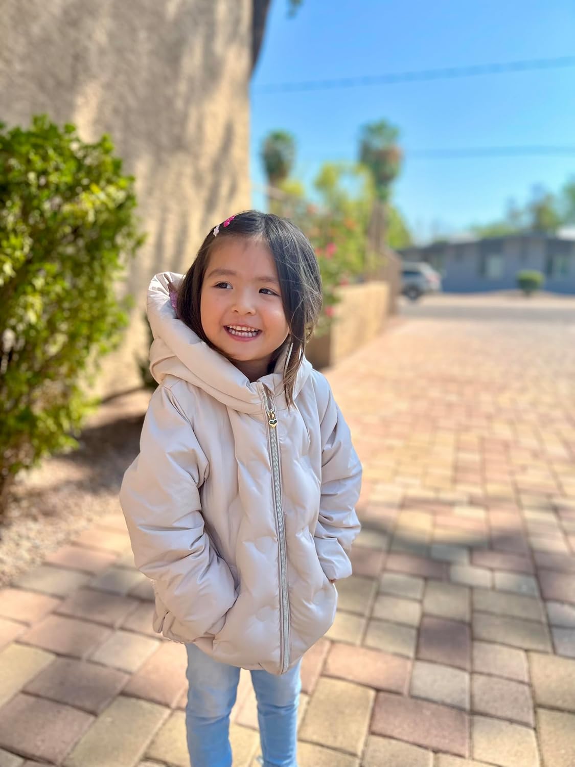 Rokka&Rolla Baby Toddler Girls' Water-Resistant Sherpa Fleece Lined Puffer Jacket Winter Coat