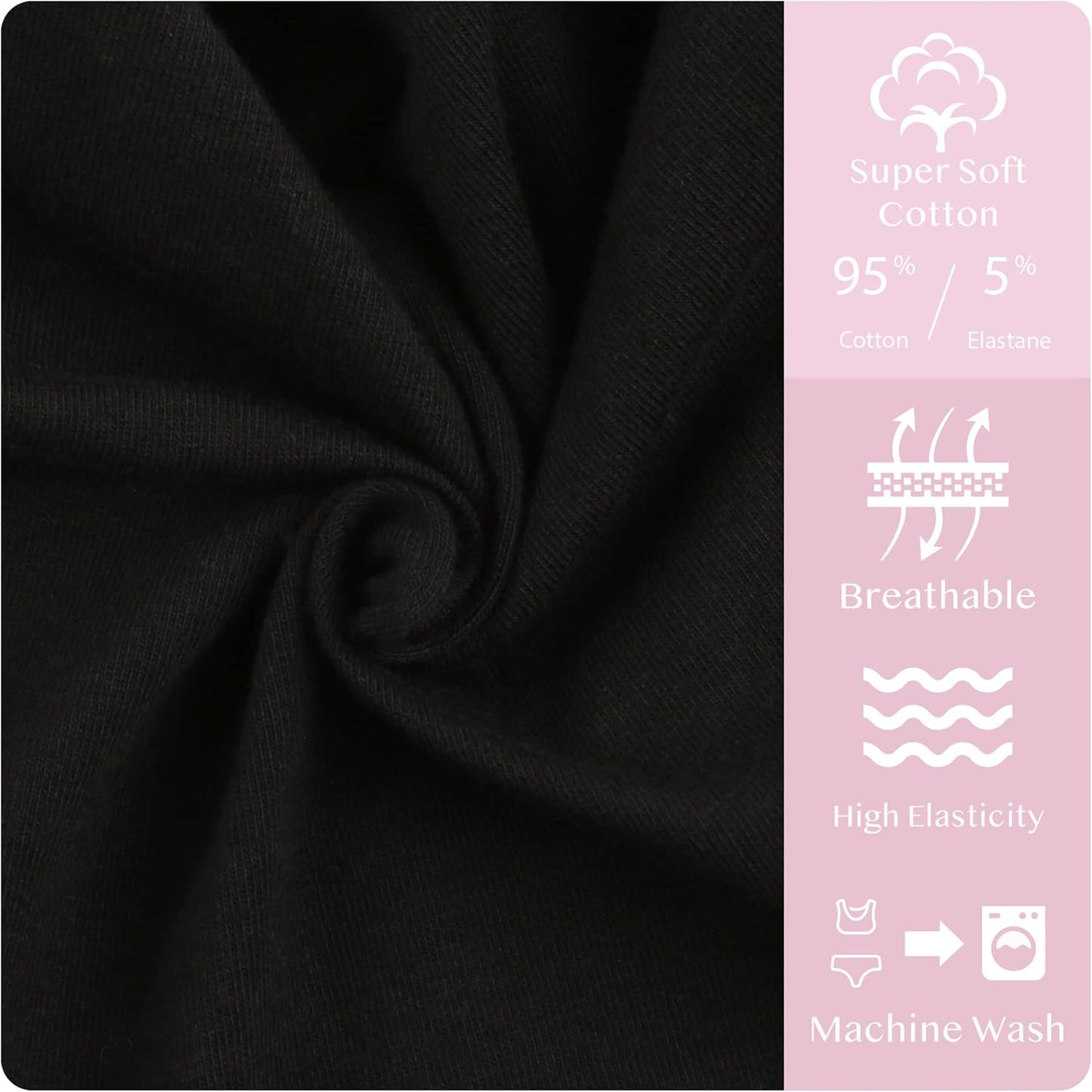 Donella Girls' Soft Cotton Underwear - Kids Bikini Brief Panties for Girls and Toddlers 5-Pack, Age: 2-15