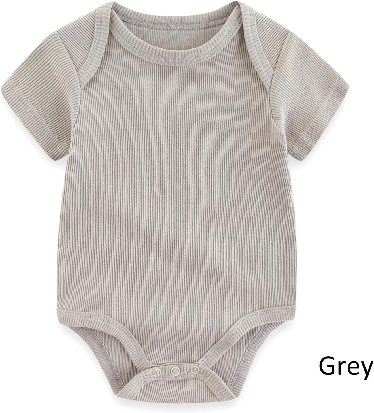 Baby Bodysuit 6 Pack Soft Mixed Ribbed Short Sleeve Romper Infant Boy Girl Clothes Set